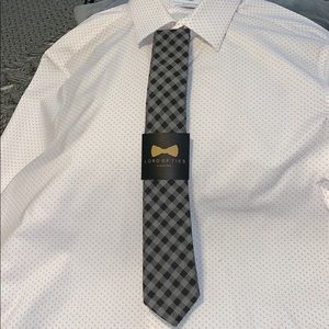 LORD OF TIES Black Grey Men’s Tie by Kisban Patel